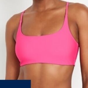 Old Navy Pink High-waisted Bikini Bottom and Matching Scoop Neck Bikini Top NWT